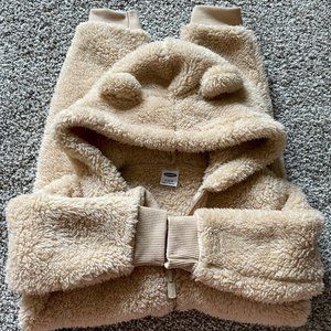Old Navy Sherpa Hooded BodySuit w/ Bear Ears 🐻